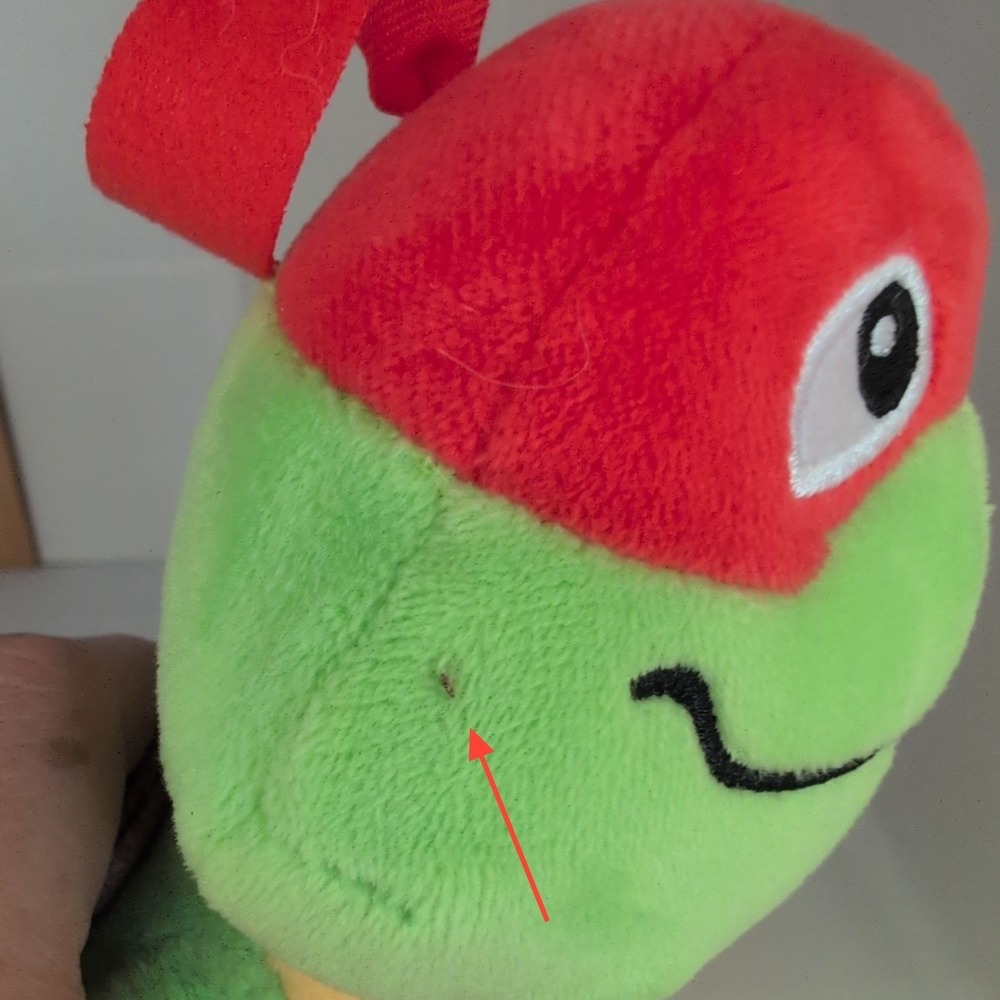 Teenage Mutant Ninja Turtles Tot Mutant Mayhem Raphael 7" Plush Soft Toy Pizza - Picture 14 of 16